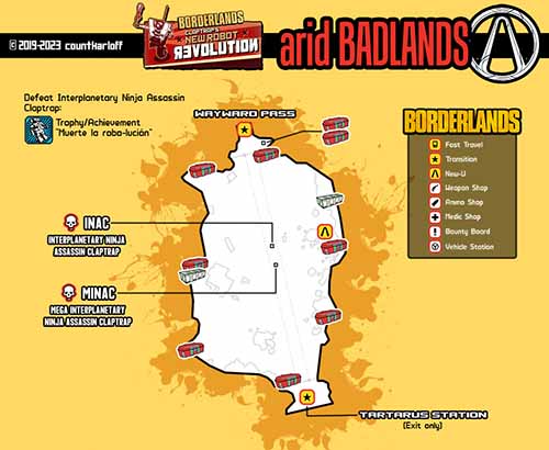 Arid Badlands loot map