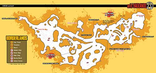 Arid Badlands loot map