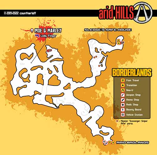 Arid Hills loot map