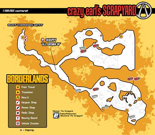 Crazy Earl's Scrapyard loot map