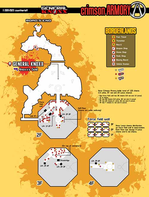 Crimson Armory loot map
