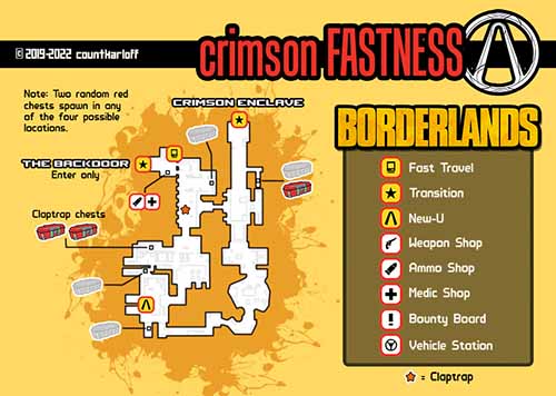Crimson Fastness loot map