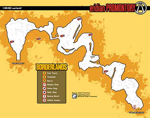 Eridian Promontory loot map