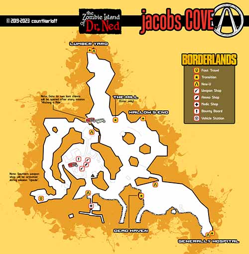 Jacobs Cove loot map