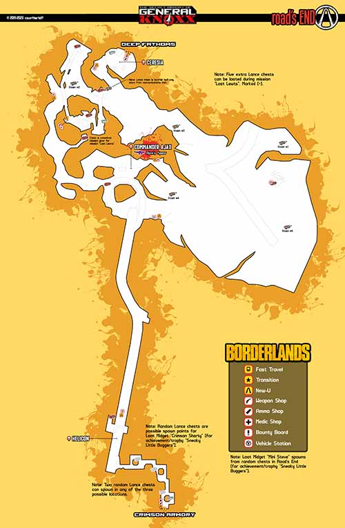 Road's End loot map