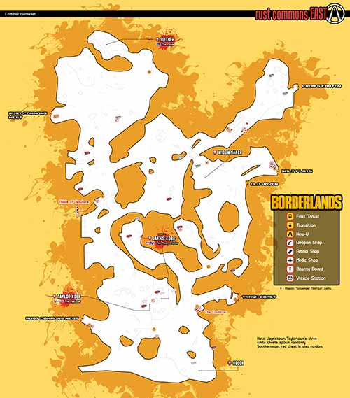 Rust Commons East loot map