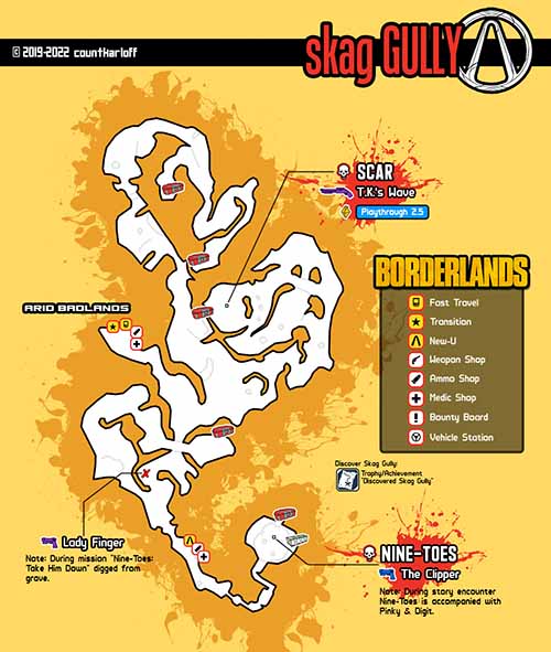 Skag Gully loot map