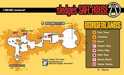 Sledge's Safe House loot map