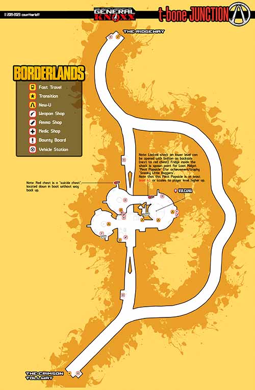 T-Bone Junction loot map