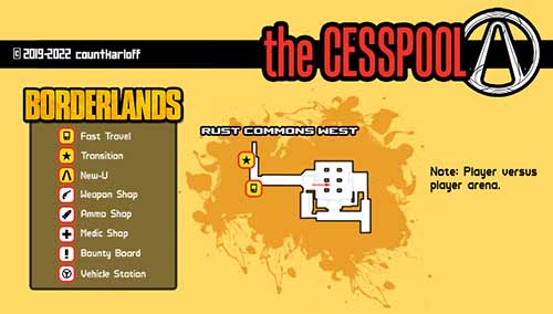 The Cesspool loot map