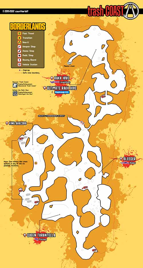 Trash Coast loot map