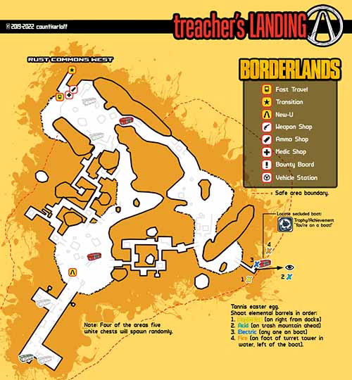 Treacher's Landing loot map