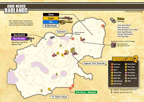 Arid Nexus Badlands loot map