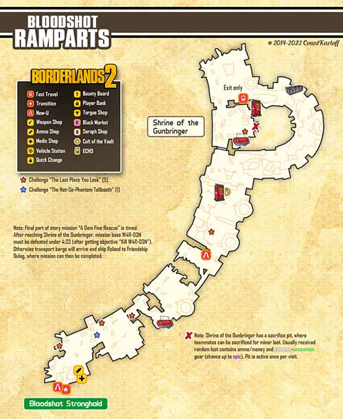 Bloodshot Ramparts loot map