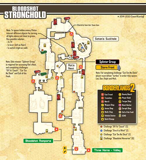 Bloodshot Stronghold loot map