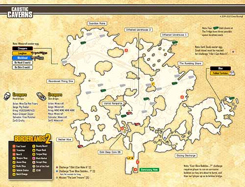 Caustic Caverns loot map