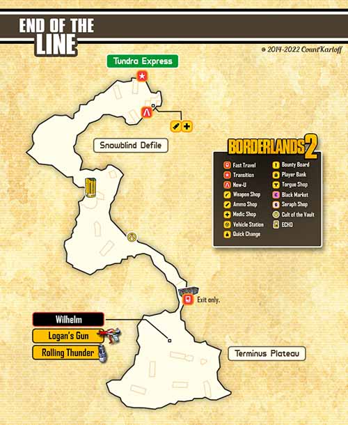 End of the Line loot map