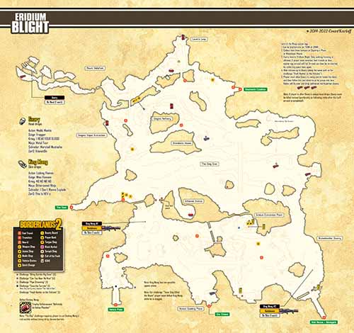 Eridium Blight loot map