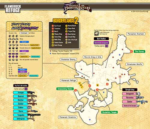 Flamerock Refuge loot map
