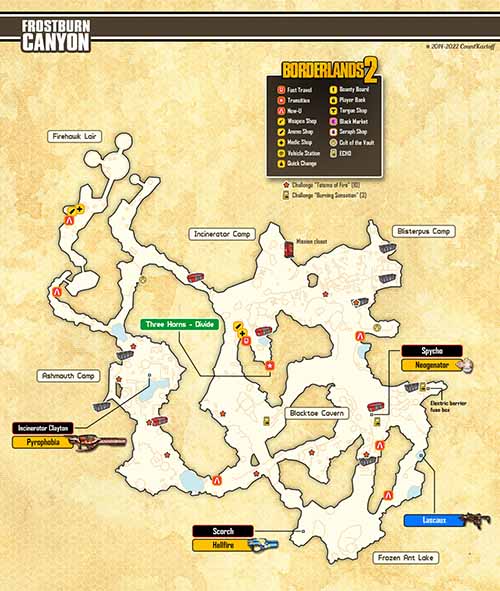 Frostburn Canyon loot map