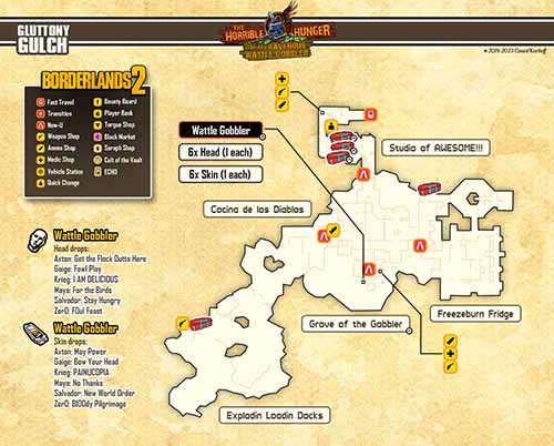 Gluttony Gulch loot map