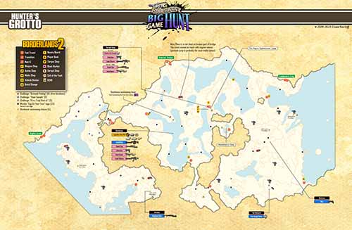 Hunter's Grotto loot map