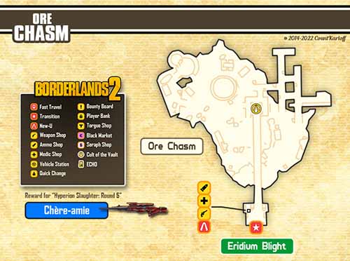Ore Chasm loot map