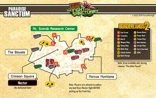 Paradise Sanctum loot map