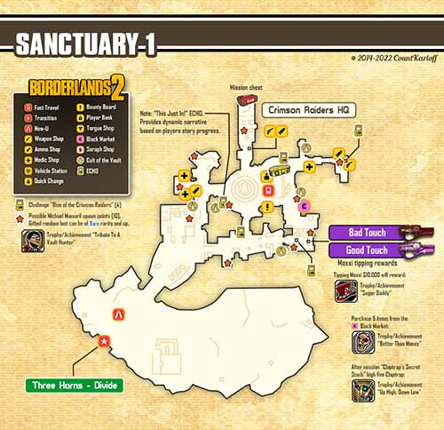 Sanctuary I loot map