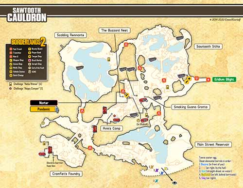 Sawtooth Cauldron loot map