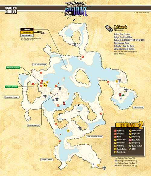 Scylla's Grove loot map