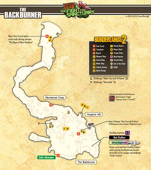 The Backburner loot map