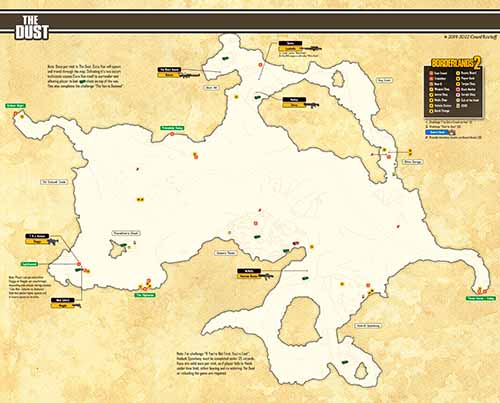 The Dust loot map