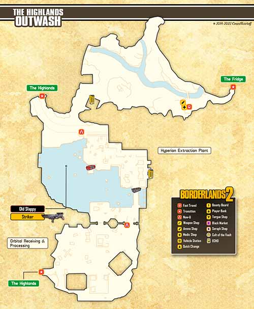 The Highlands Outwash loot map