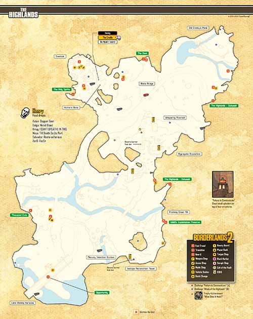 The Highlands loot map