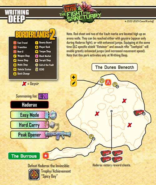 Writhing Deep loot map